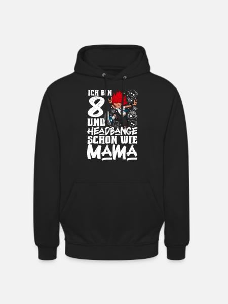 I'm 8 - Girl Rocker - Unisex Hoodie - black