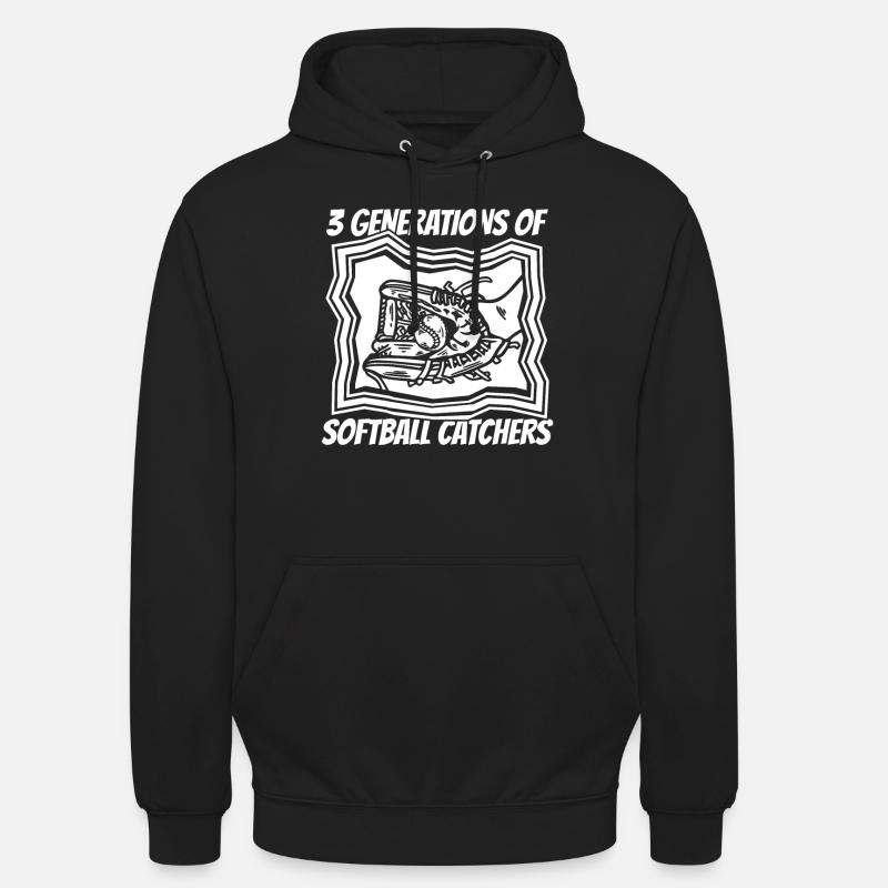 Gant de balle molle - Sweat-shirt à capuche unisexe - noir