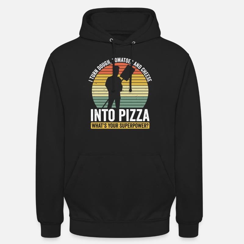Pizzabacken Pizza Pizzabäcker - Sweat-shirt à capuche unisexe - noir