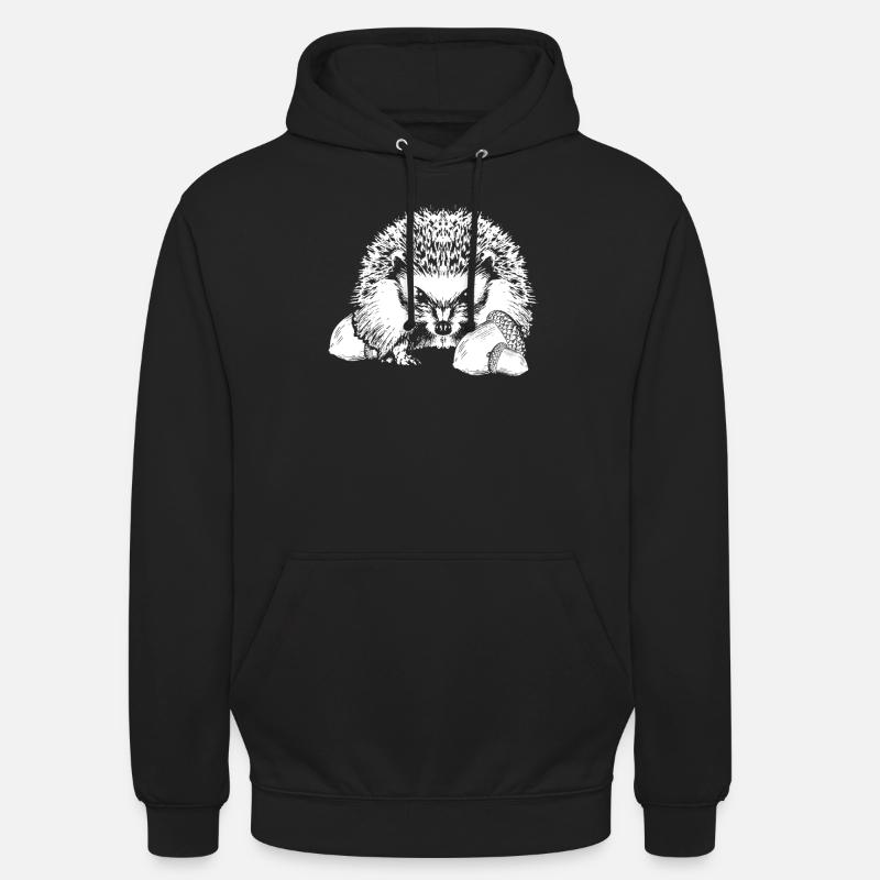 Stachelschwein Eichel - Unisex Hoodie - Schwarz