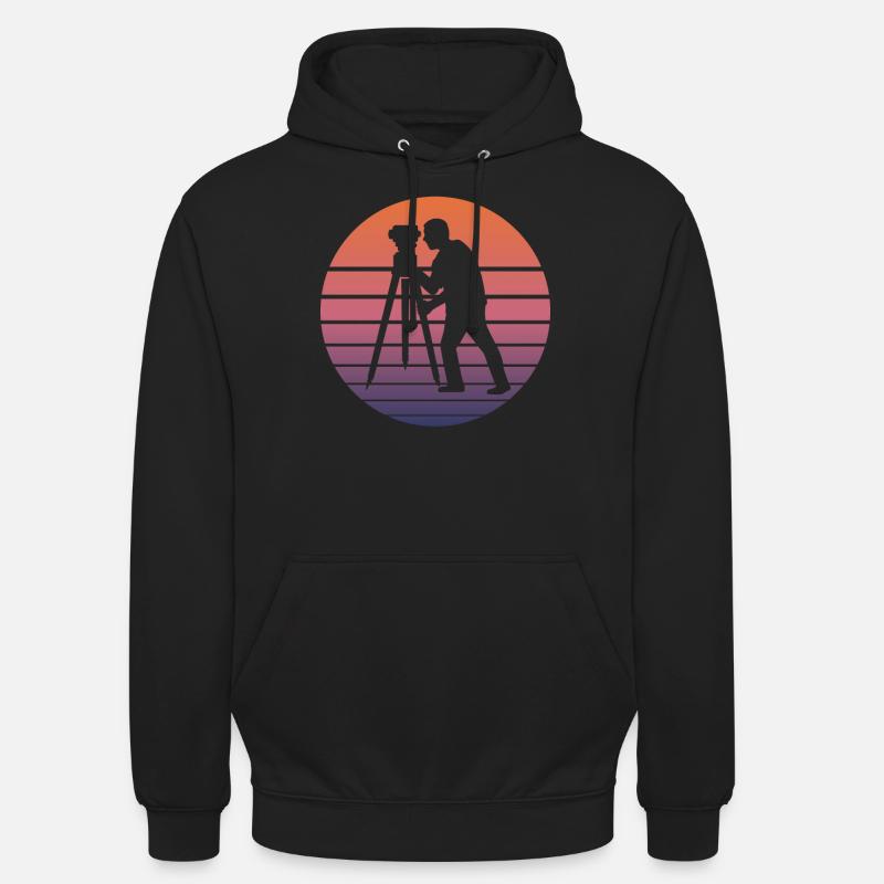 Vermessungstechniker Vermesser Retro Geschenk - Unisex Hoodie - Schwarz