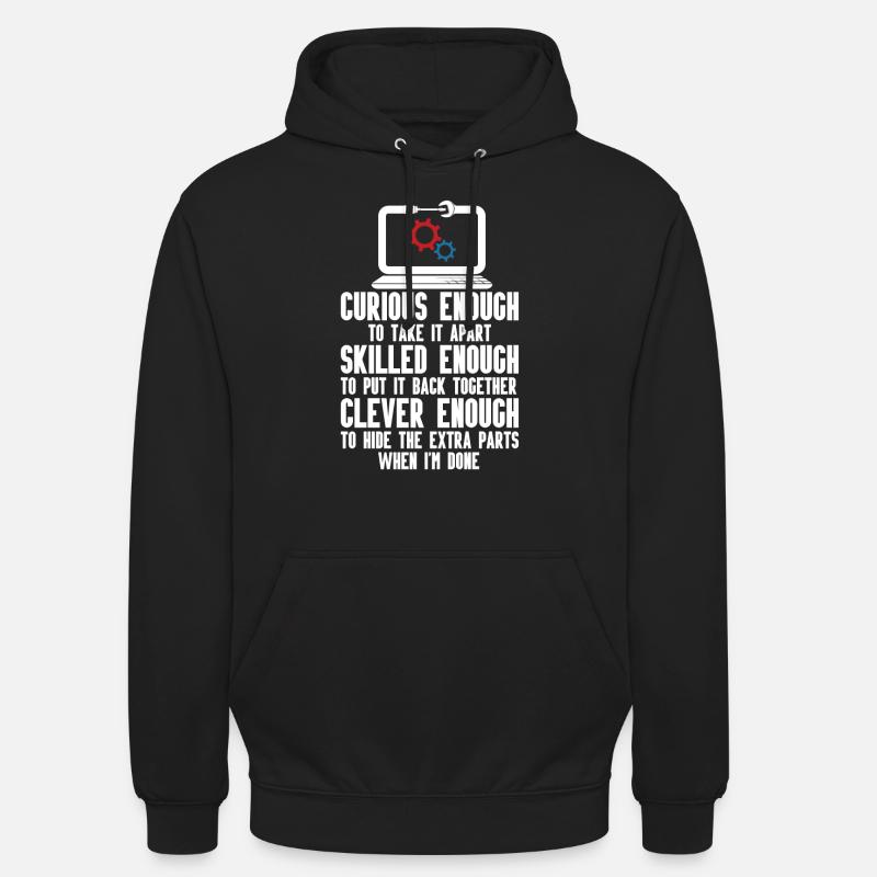 Computerreparaturtechnologie -Support -Technologie - Unisex Hoodie - Schwarz