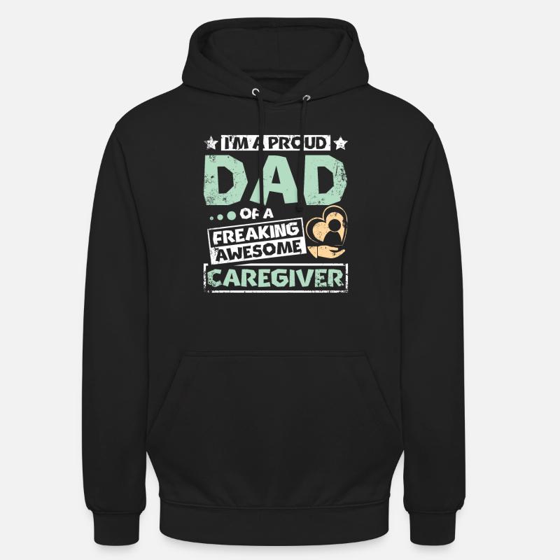 Père d’un sacré grand soignant - Sweat-shirt à capuche unisexe - noir