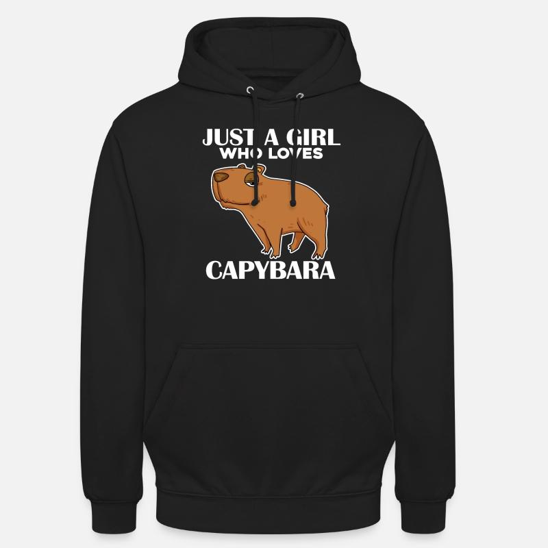 Capybara Mädchen Spruch - Unisex Hoodie - Schwarz