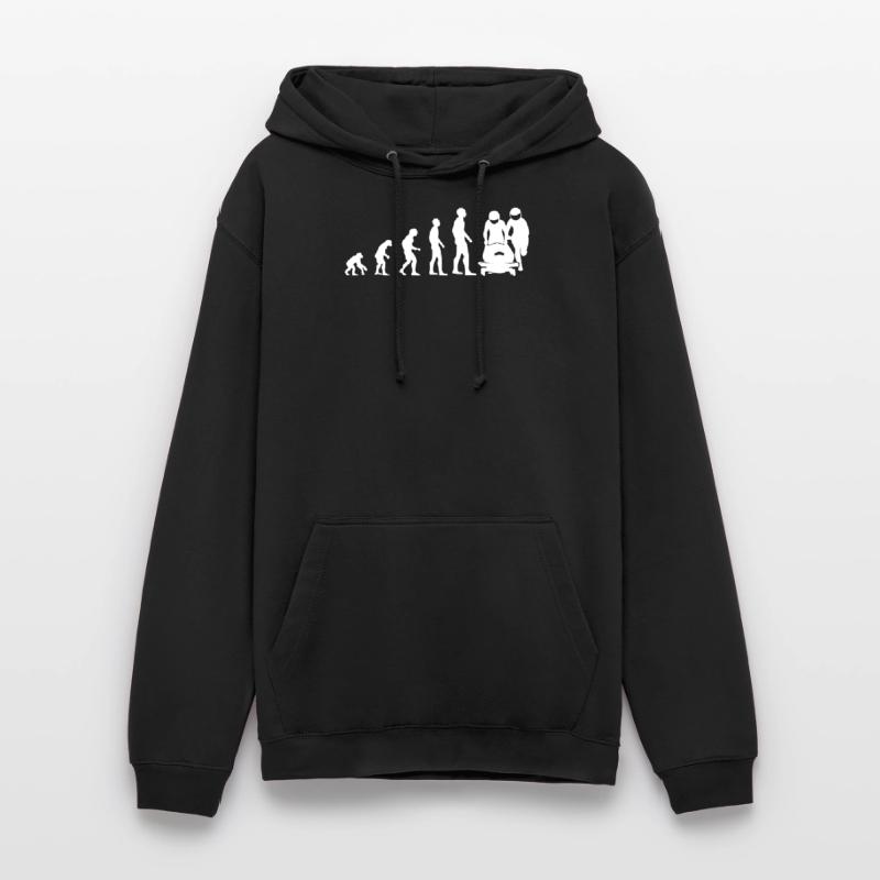 Bobsleigh Evolution Bobsleighing Bobsleigh Cadeau Sweat-shirt à capuche unisexe