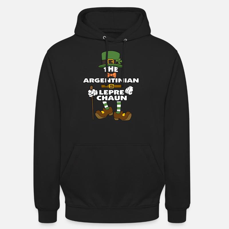 Le lutin argentin Saint-Patrick - Sweat-shirt à capuche unisexe - noir