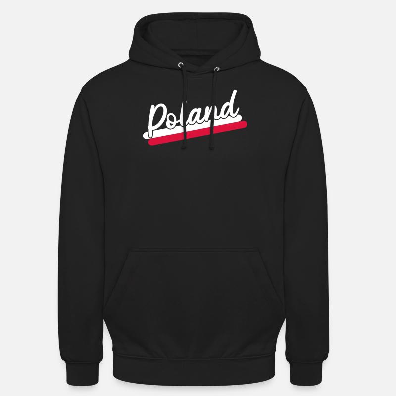 Drapeau de la Pologne - Sweat-shirt à capuche unisexe - noir