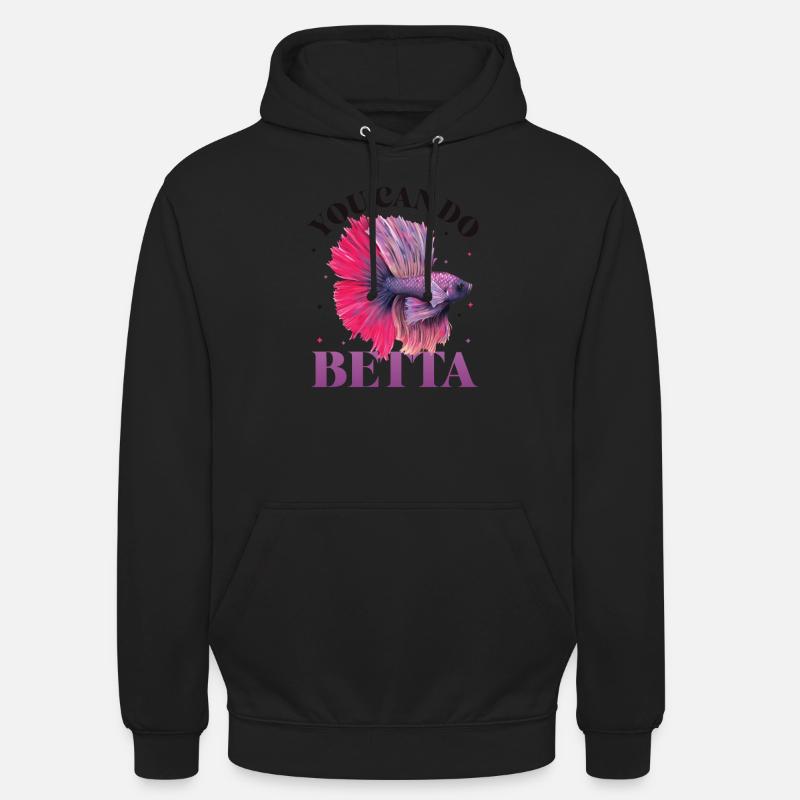Détention de poisson betta - Sweat-shirt à capuche unisexe - noir