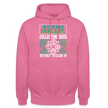 Collecting Data - Unisex Hoodie - pink - Front - Alina (178cm) & Michal (187cm)