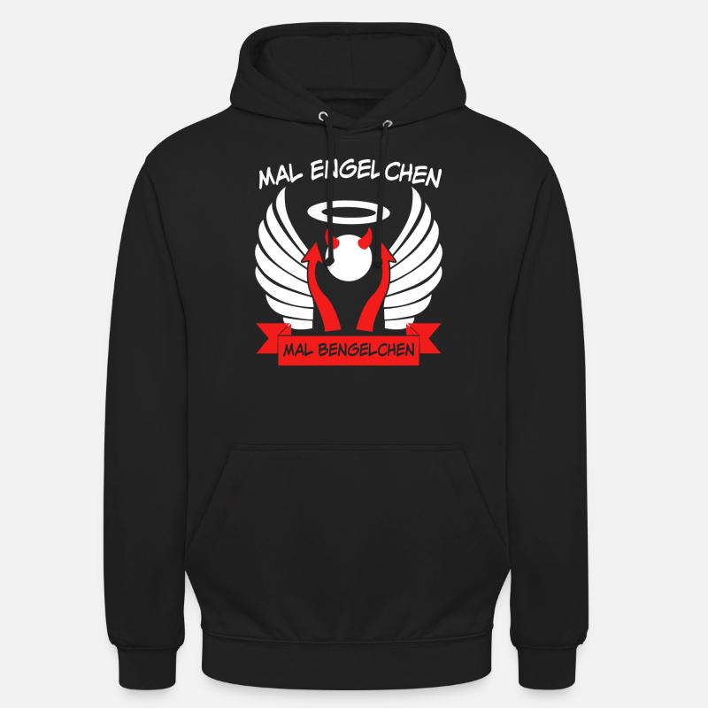 Engel Bengelchen Bengel Heiligenschein - Unisex Hoodie - Schwarz