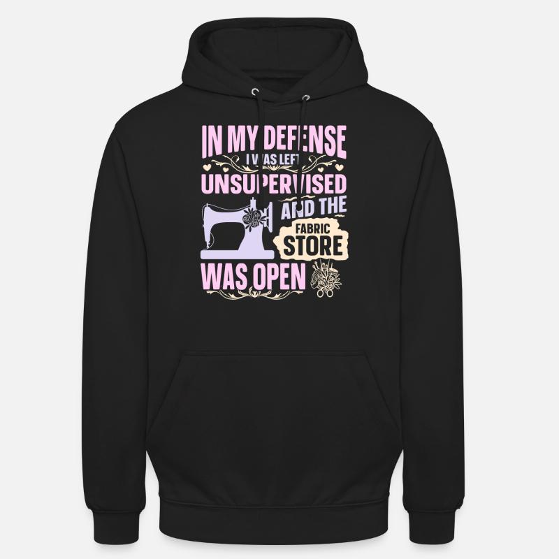 Nähen - Unisex Hoodie - Schwarz