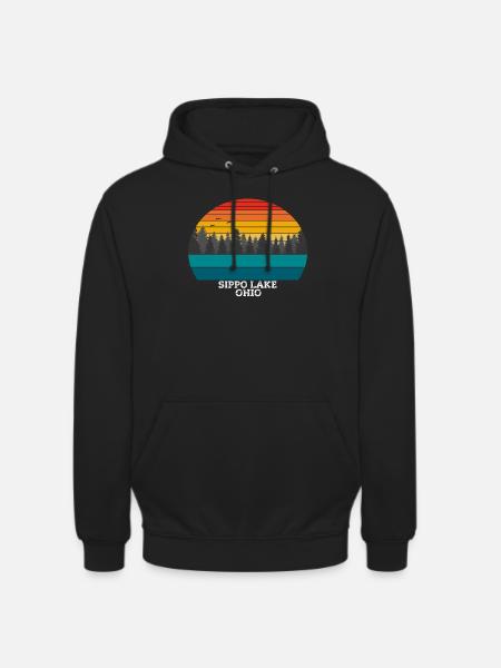 Lac Sippo Ohio - Sweat-shirt à capuche unisexe - noir