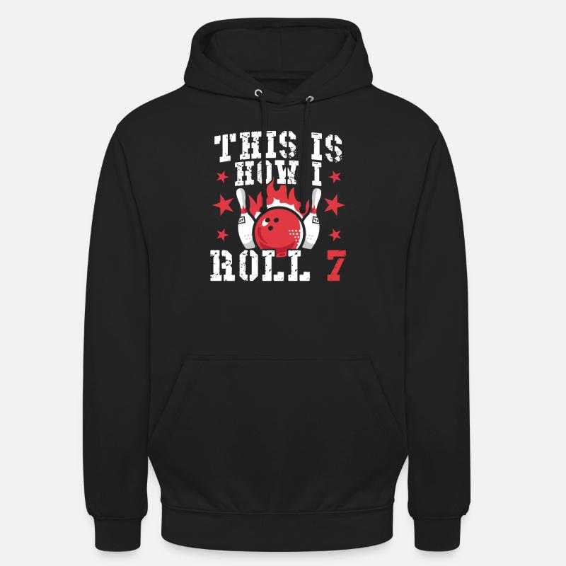 Anniversaire de Bowling Design - Sweat-shirt à capuche unisexe - noir
