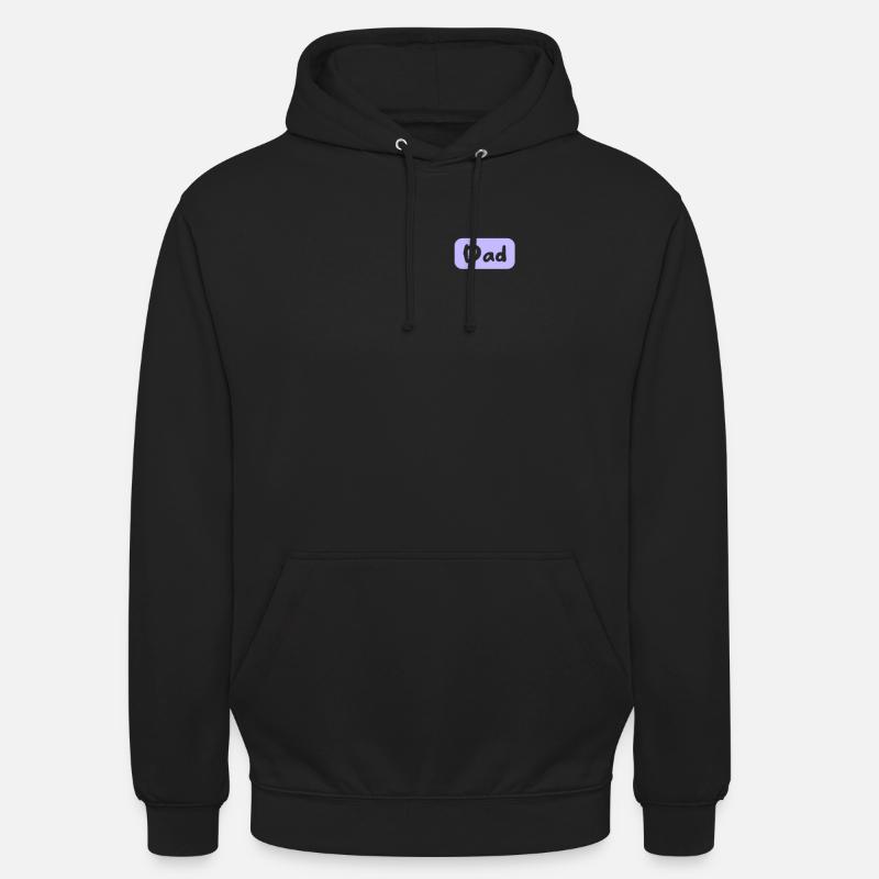Bouclier de lettrage de papa - Sweat-shirt à capuche unisexe - noir