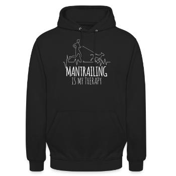Mantrailing Therapy Mantrailer Dogs - Unisex Hoodie - black - Front - Alina (178cm) & Michal (187cm)