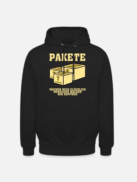 Paketzusteller Paket Paketbote Pakete - Unisex Hoodie - Schwarz