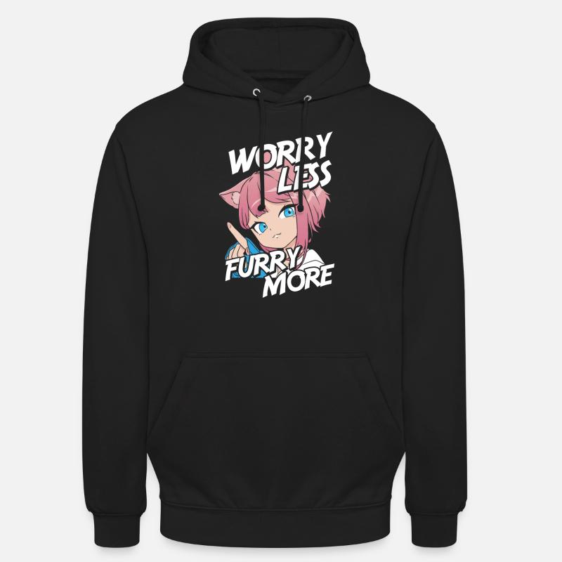 Furry Fandom Fursuits Plus - Sweat-shirt à capuche unisexe - noir
