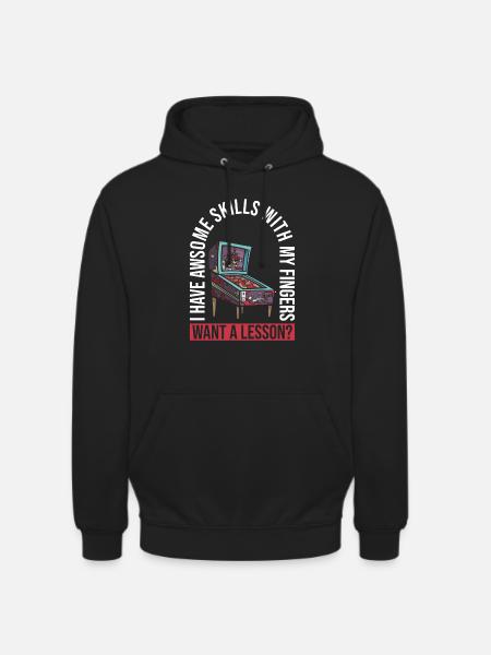 Flipper-arcade-spieldesign Für Flipperspieler - Unisex Hoodie - black