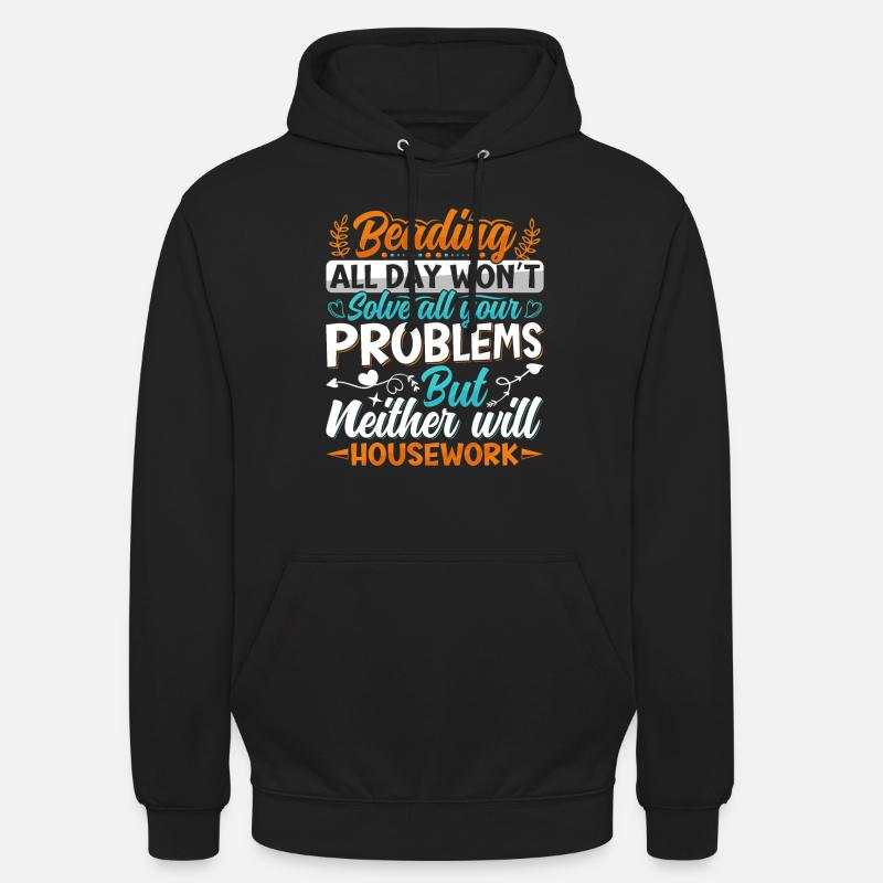 Dessins de perles pour bédader. - Sweat-shirt à capuche unisexe - noir