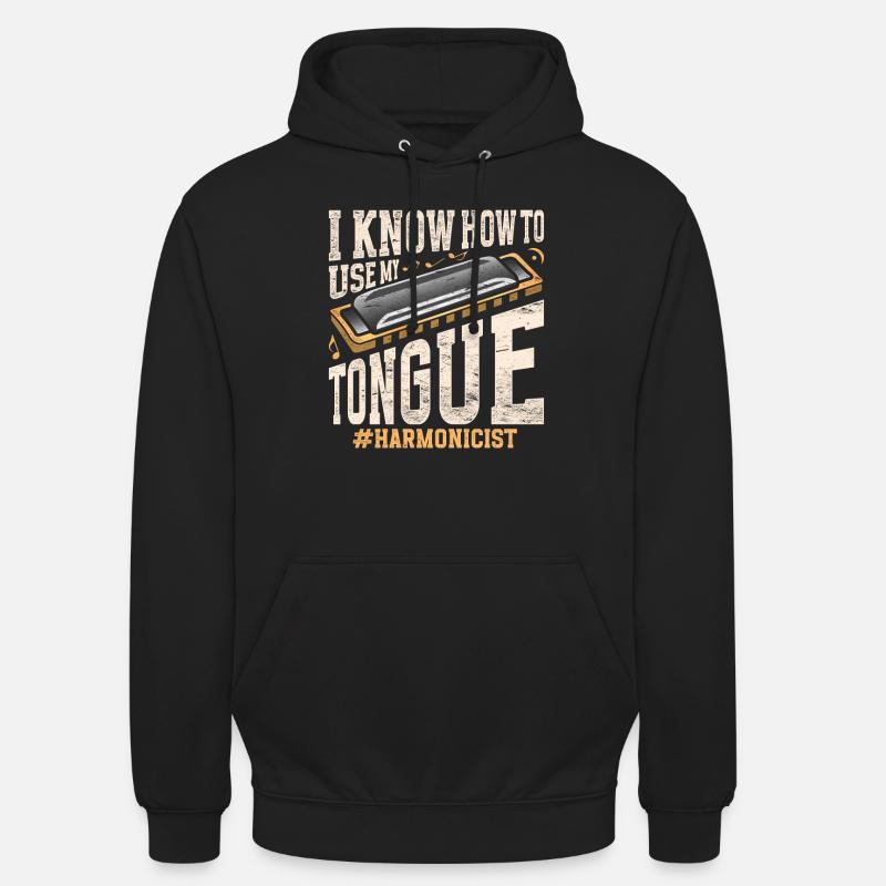 Harmonica harmonica player - Unisex Hoodie - black