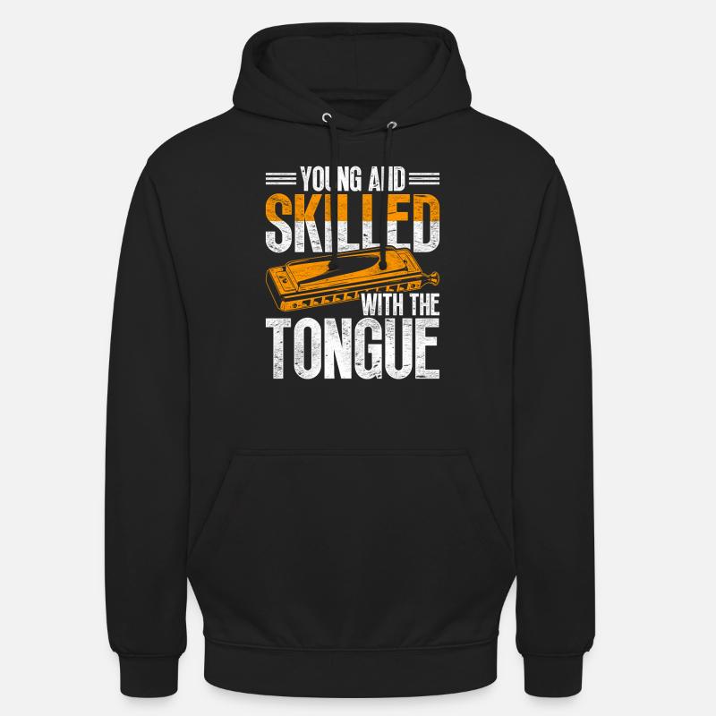 Harmonica harmonica player - Unisex Hoodie - black