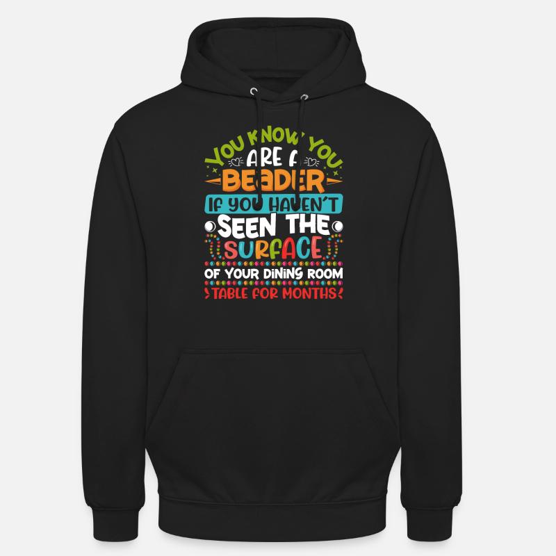 Dessins de perles pour perles - Sweat-shirt à capuche unisexe - noir