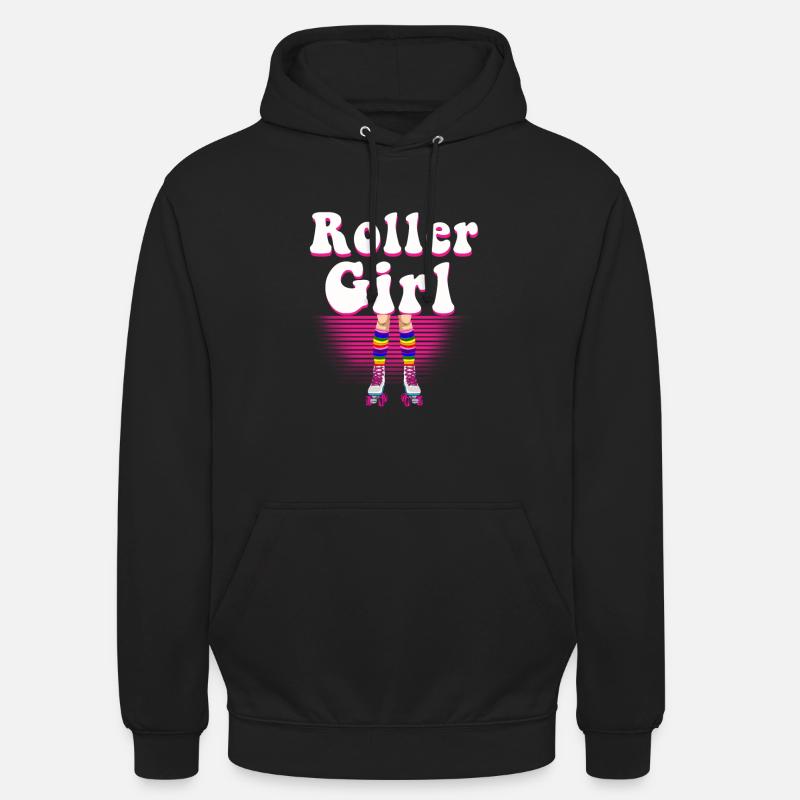 Patineur à roues alignées - Sweat-shirt à capuche unisexe - noir