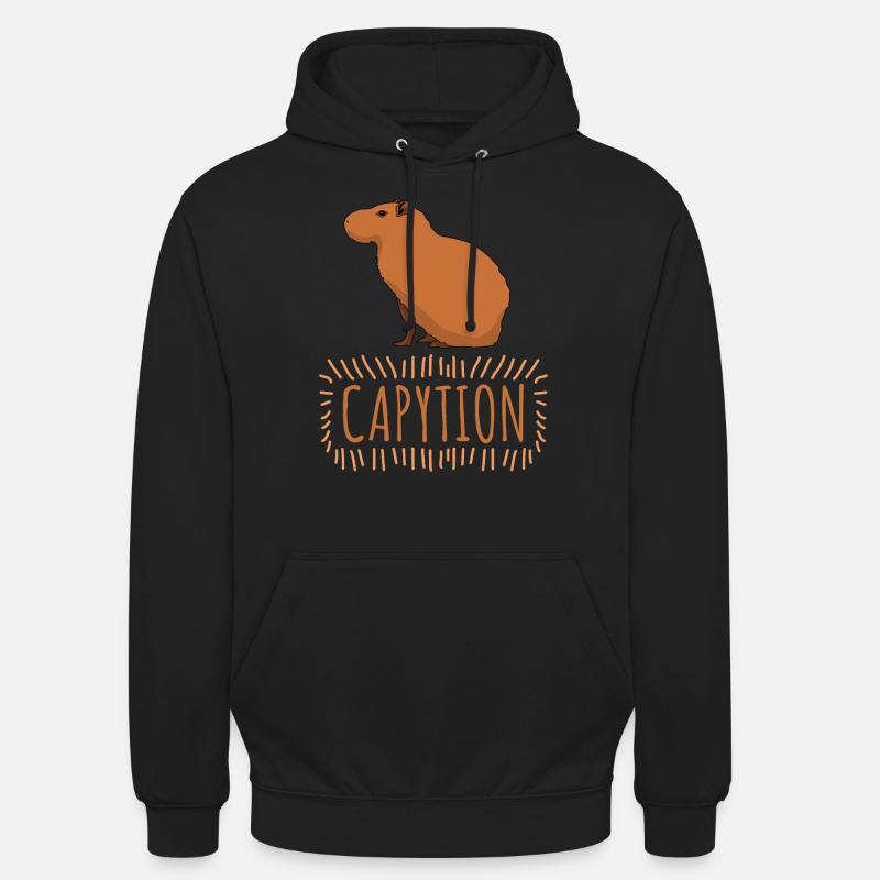 Capybara Caption Capybaras - Unisex Hoodie - black