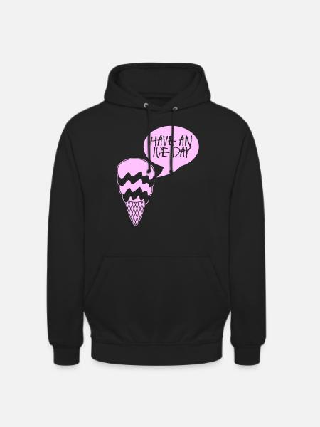 Eis Eisbecher Eiscreme - Unisex Hoodie - Schwarz