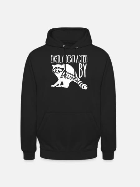Ratons laveurs - Sweat-shirt à capuche unisexe - noir