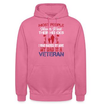 Most people never get to know their heroes - Unisex Hoodie - pink - Front - Alina (178cm) & Michal (187cm)