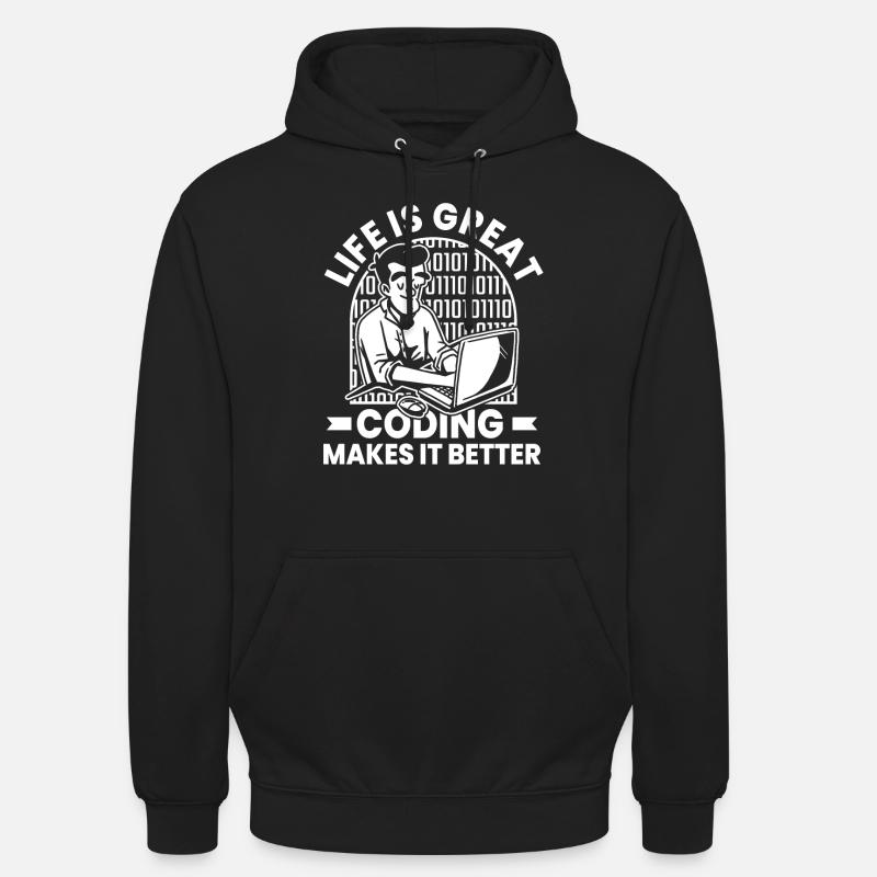 Entwickler Coder Programmierer Humor - Unisex Hoodie - Schwarz