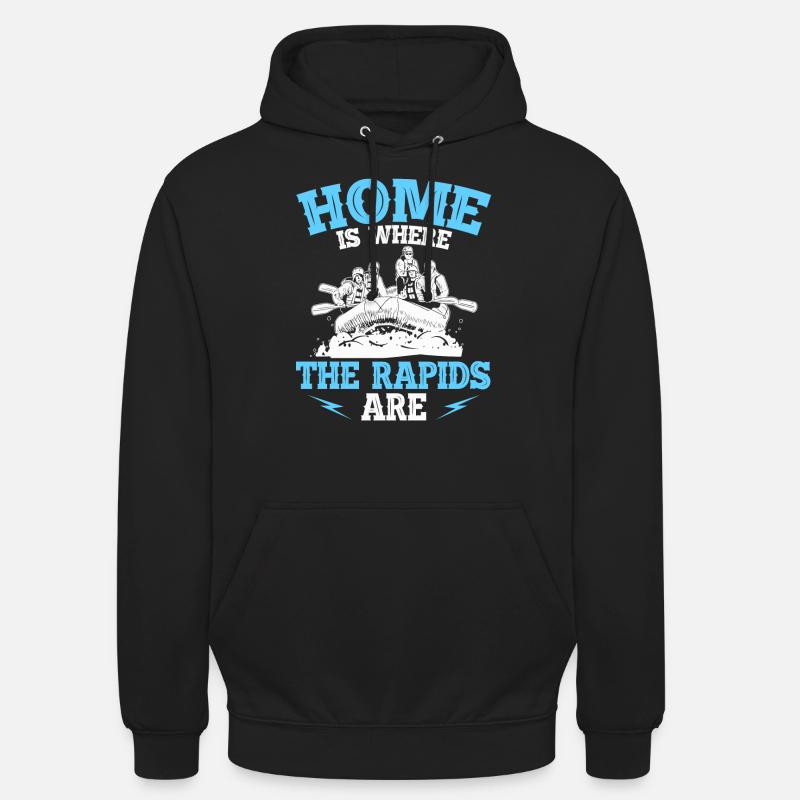 Rafting en eau vive - Sweat-shirt à capuche unisexe - noir