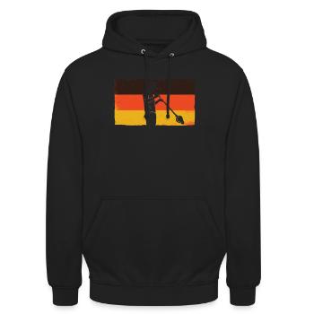 Glasbläser Deutsche Flagge - Glasbläser Glasbläser - Unisex Hoodie - Schwarz - Vorne - Alina (178cm) & Michal (187cm)