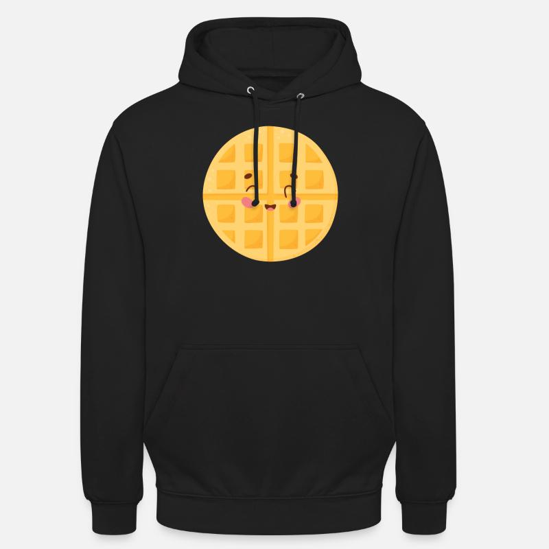 Cute Waffle Doodle - Unisex Hoodie - black