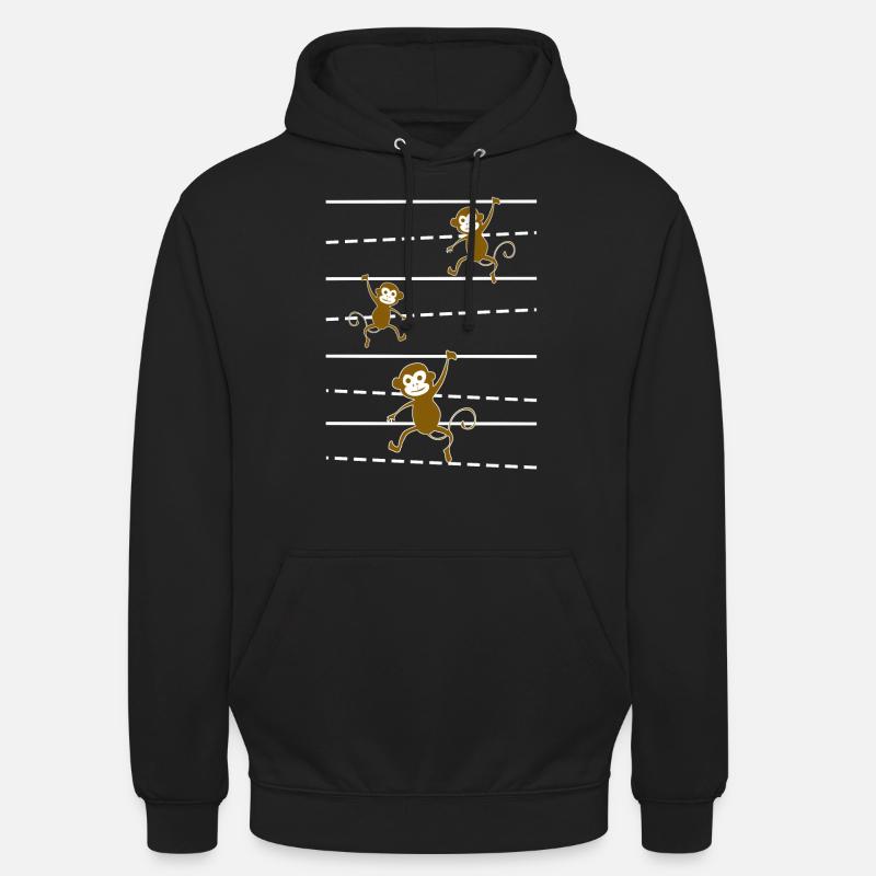 Singe drôle de singe - Sweat-shirt à capuche unisexe - noir