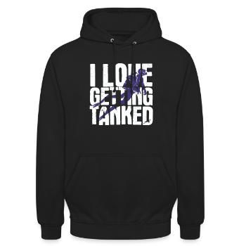 Apnoetaucher Freitaucher Taucher - Unisex Hoodie - Schwarz - Vorne - Alina (178cm) & Michal (187cm)