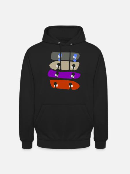 Longboard Skateboard Longboarder - Unisex Hoodie - black