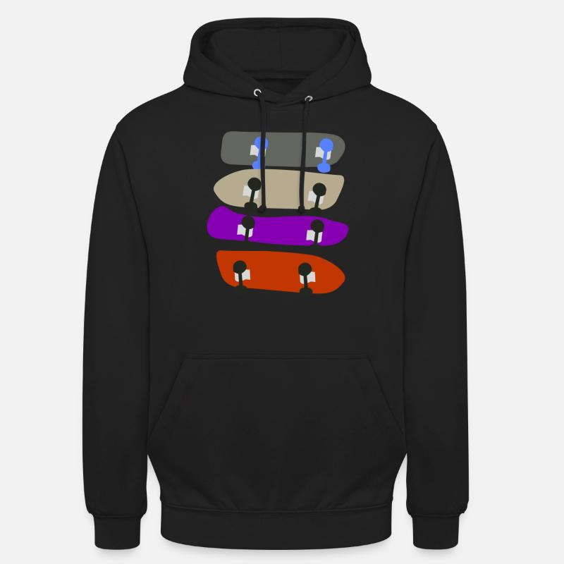 Longboard Skateboard Longboarder - Sweat-shirt à capuche unisexe - noir