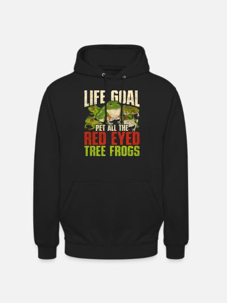 Rotaugenlaubfrosch - Unisex Hoodie - Schwarz