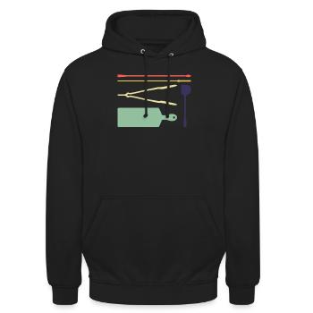 Glasbläserwerkzeuge Glasblasen Glasbläser - Unisex Hoodie - Schwarz - Vorne - Alina (178cm) & Michal (187cm)