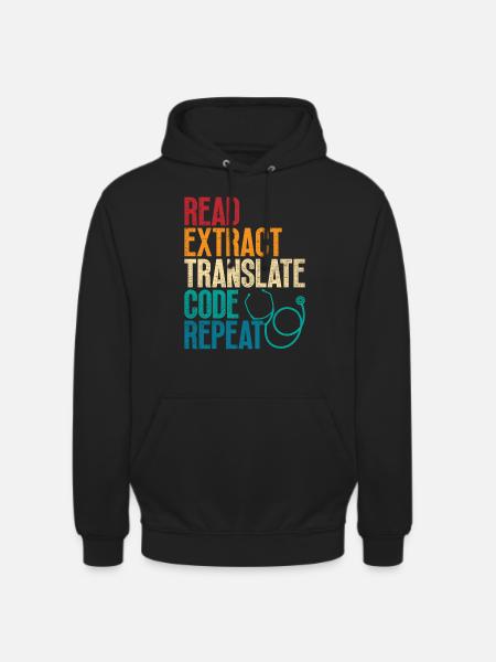 Kodierfachkraft Medizinischer Kodierer - Unisex Hoodie - Schwarz