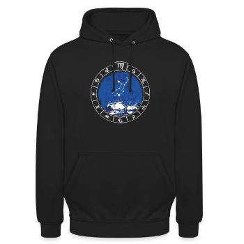 Zodiac sign Virgo - Zodiac sign - Birth - Unisex Hoodie - black - Front - Alina (178cm) & Michal (187cm)