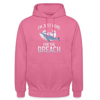 Beluga Whale Design für Meeressäuger und Orca - Unisex Hoodie - Pink - Vorne - Alina (178cm) & Michal (187cm)