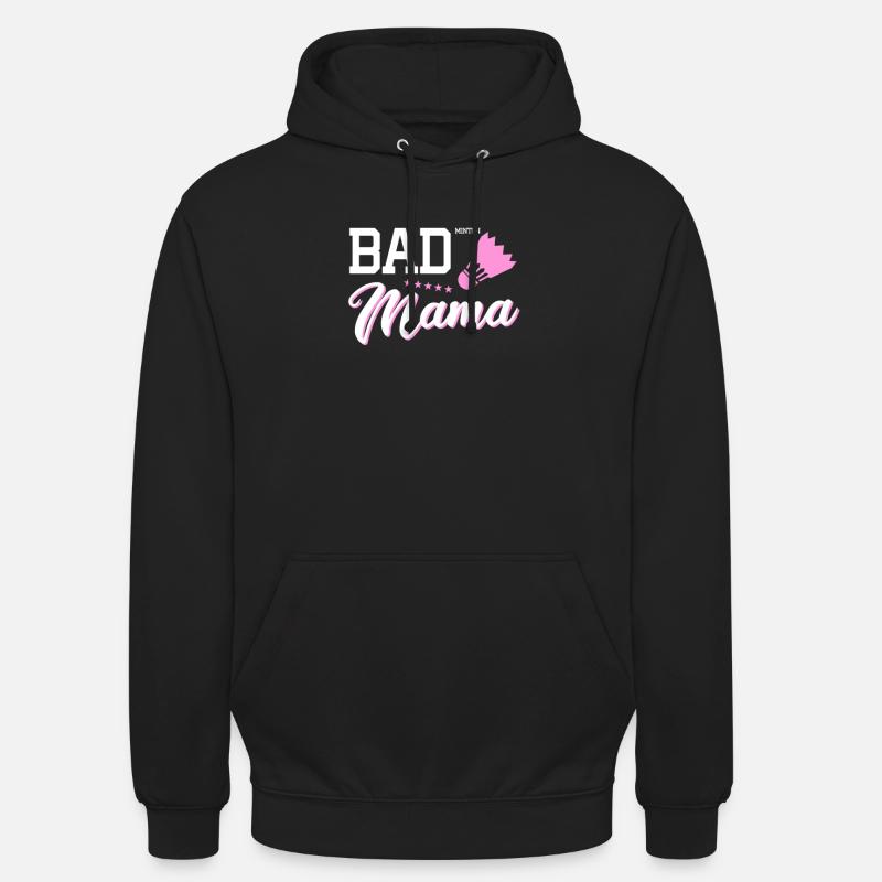 Badminton Mama - Sweat-shirt à capuche unisexe - noir