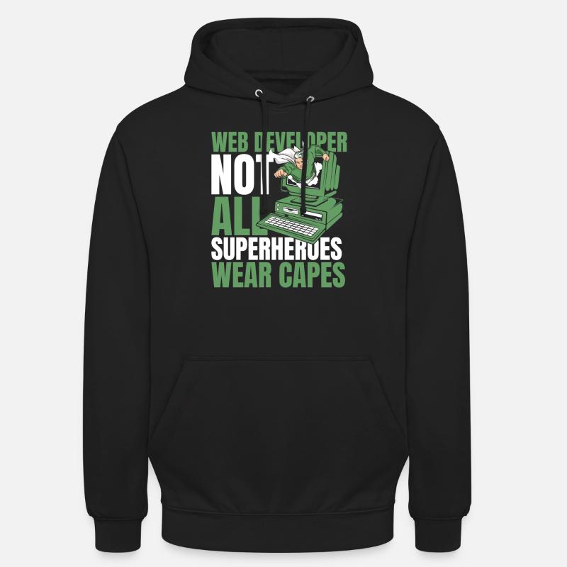 Web Developer Web Developer Superhero - Unisex Hoodie - black