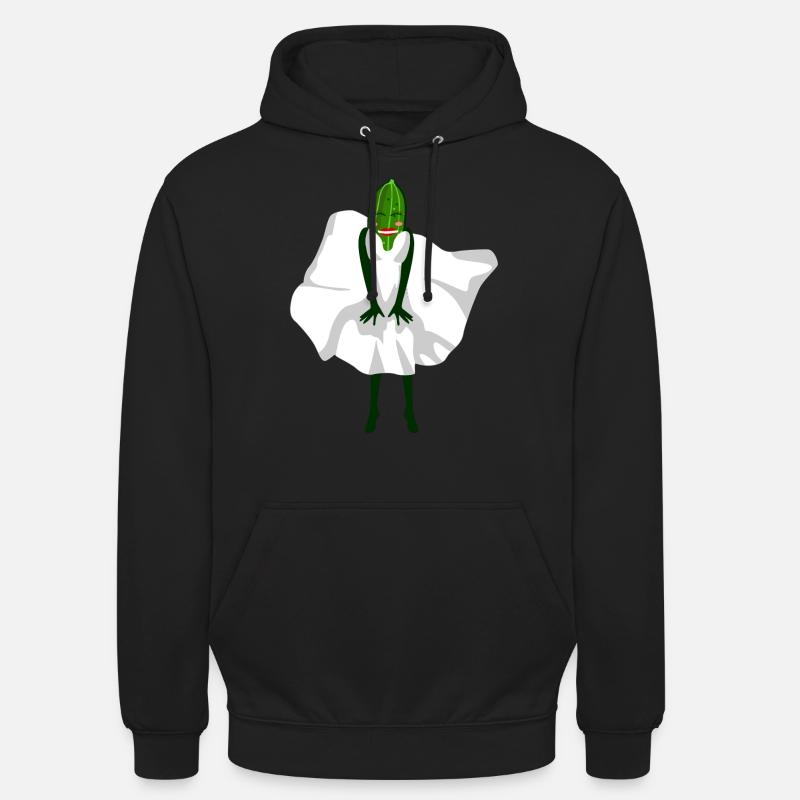 Concombre avec robe concombres - Sweat-shirt à capuche unisexe - noir