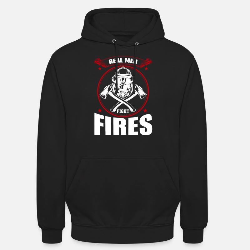 Echte Männer Bekämpfen Brände - Unisex Hoodie - Schwarz