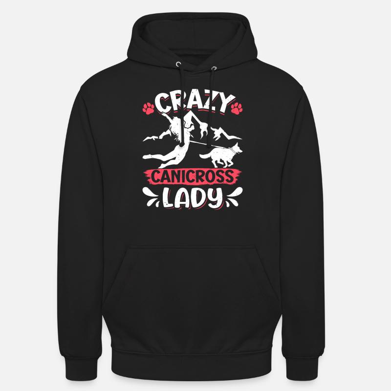 Chien de course Canicross Design - Sweat-shirt à capuche unisexe - noir