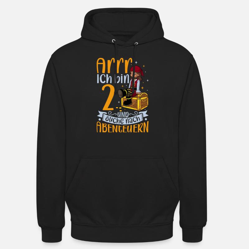 Ich bin 2 - Mädchen Pirat - Unisex Hoodie - Schwarz